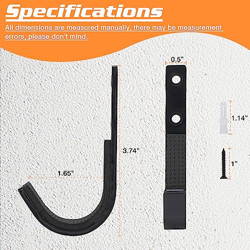 Heavy Duty Steel Gun Rack Wall Mount - Horizontal Rifle & Shotgun Hook - Black