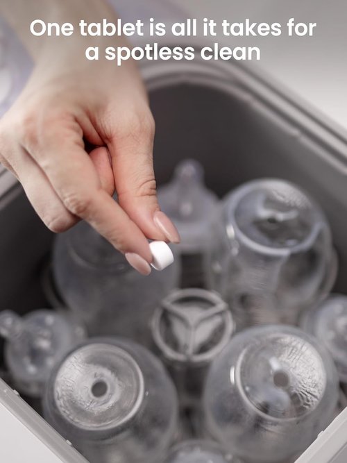 GROWNSY Bottle Washer Detergent Tablets - 130 Count for Deep Cleaning | Removes Milk Residue & Odor