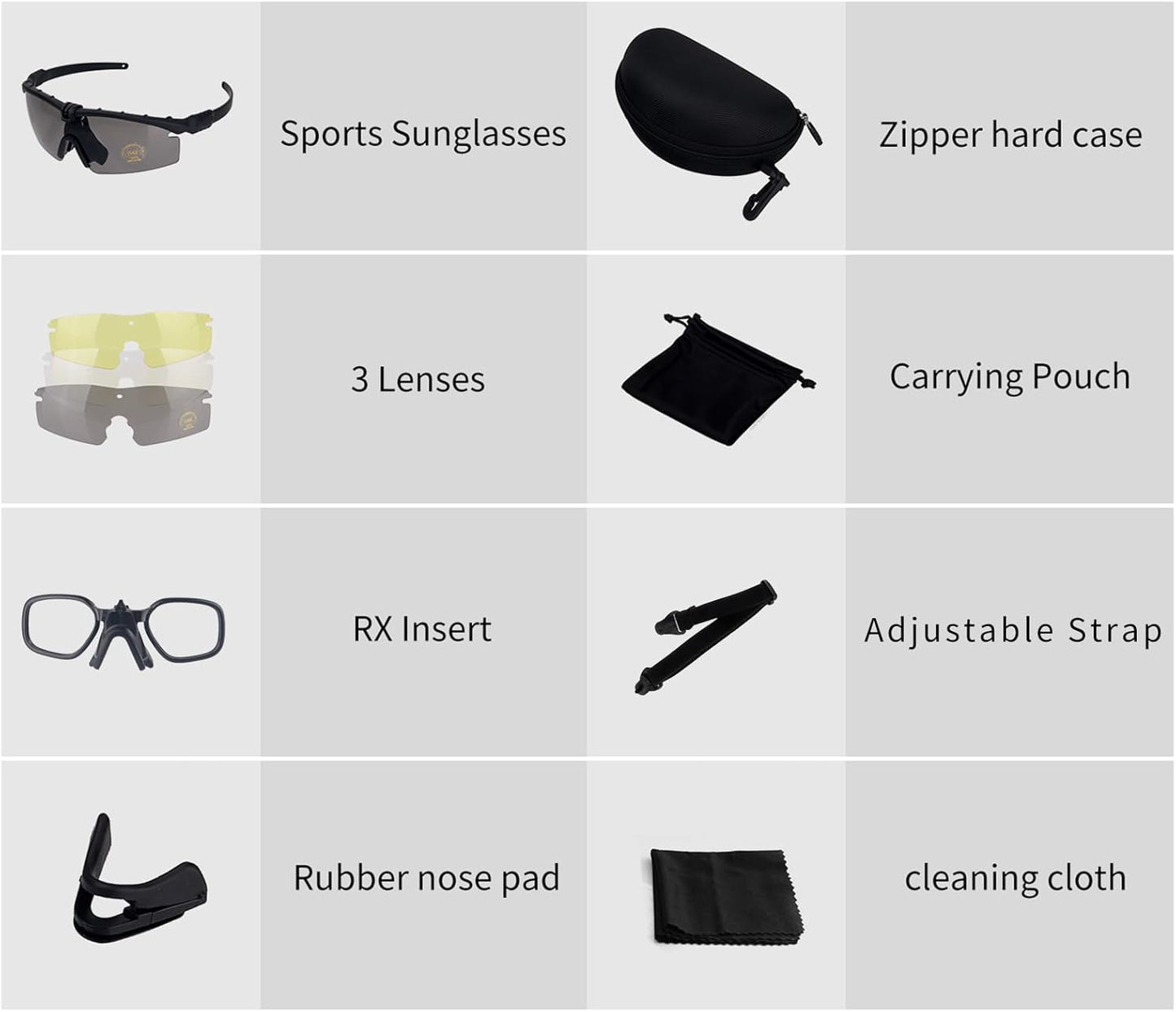 Skiennix Sports Goggles - Anti-Fog Sunglasses with 3 Interchangeable Lenses for Optimal Clarity