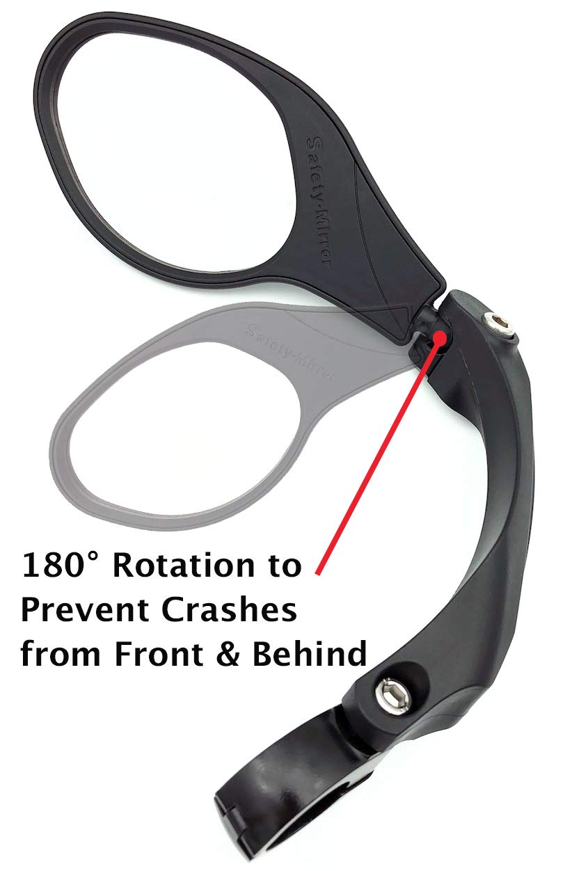 Hafny Handlebar Bike Mirror, Stainless Steel Lens, Bicycle Mirror, Safety Reflector, E-bike Mirror, Cycling Mirror, HF-MR081