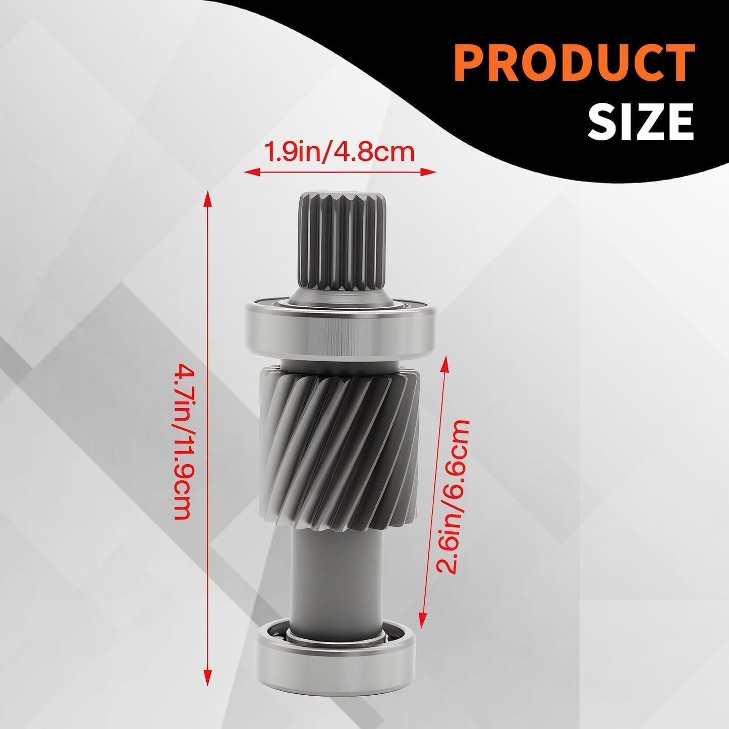 Aspaton Electric Golf Cart Input Shaft Kit 19 Splines/21 Tooth, 1.5" Diameter Compatible with TXT & Medalist 1994-up, Marathon 1988-1994 Electric Golf CartCart Fit 28095G01 26926G01 612556