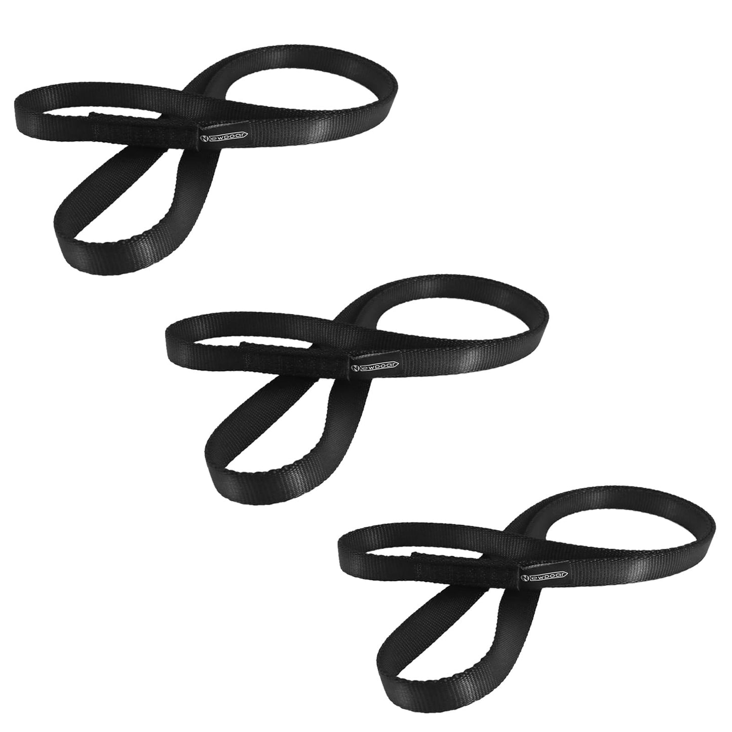 NewDoar 16mm Climbing Sling UIAA CE Certified,23KN EN566 Certified,Climbing Utility Cord Rock Climbing,Creating Anchors System,Rappelling Gear,Perfect for Tree Work(Black 12" 3pcs)