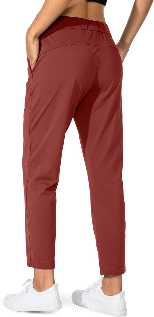 G Gradual Women's 7/8 Stretch Ankle Sweatpants - Deep Pockets for Golf, Travel & Lounge