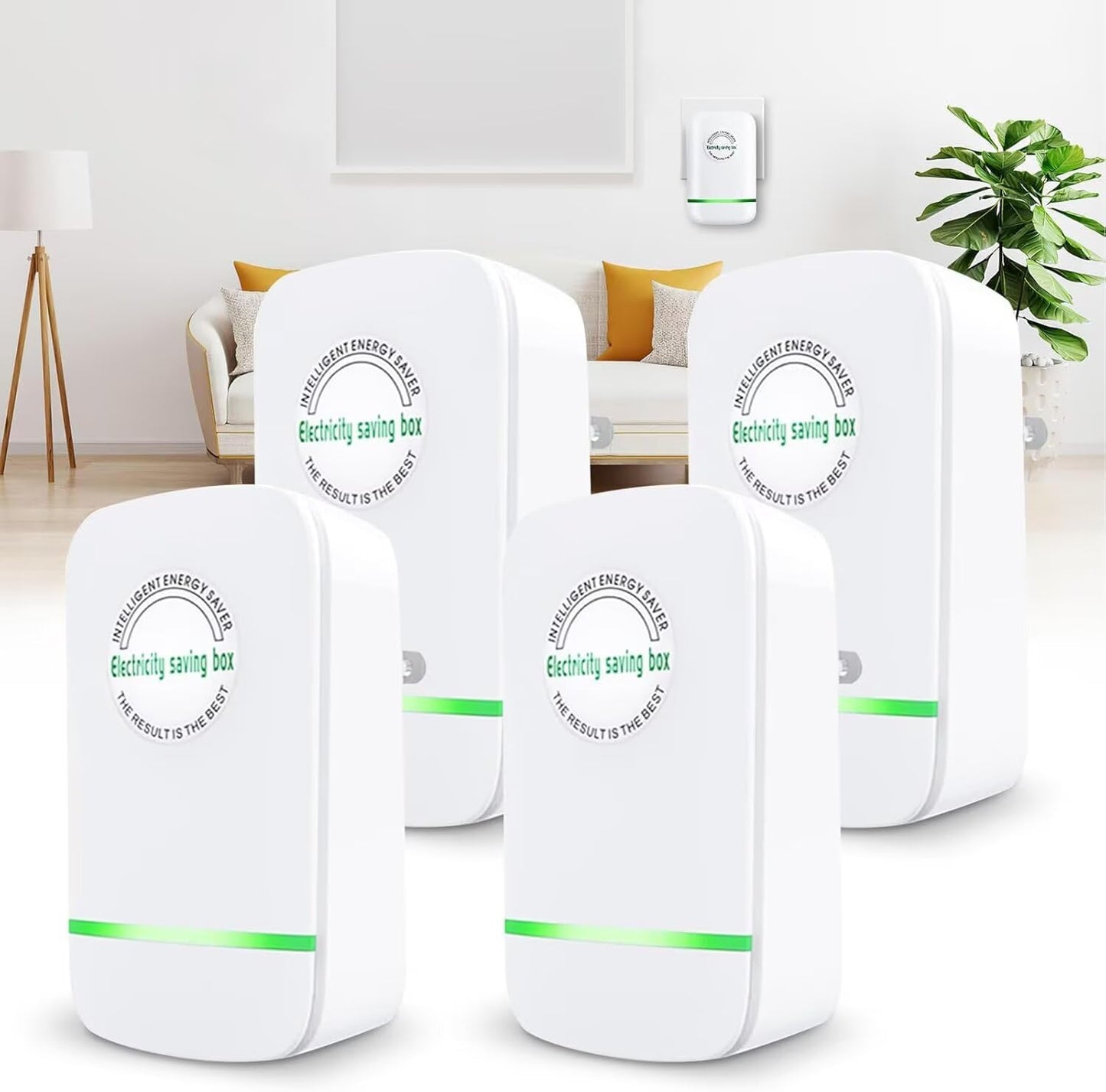 Stop Watt Energy Saving Device Power Saver Electricity Saving Device Save Electricity Stopwatt Energy Saving Device Electricity Saving Box US Plug 90V 250V 30KW Green 4Pack