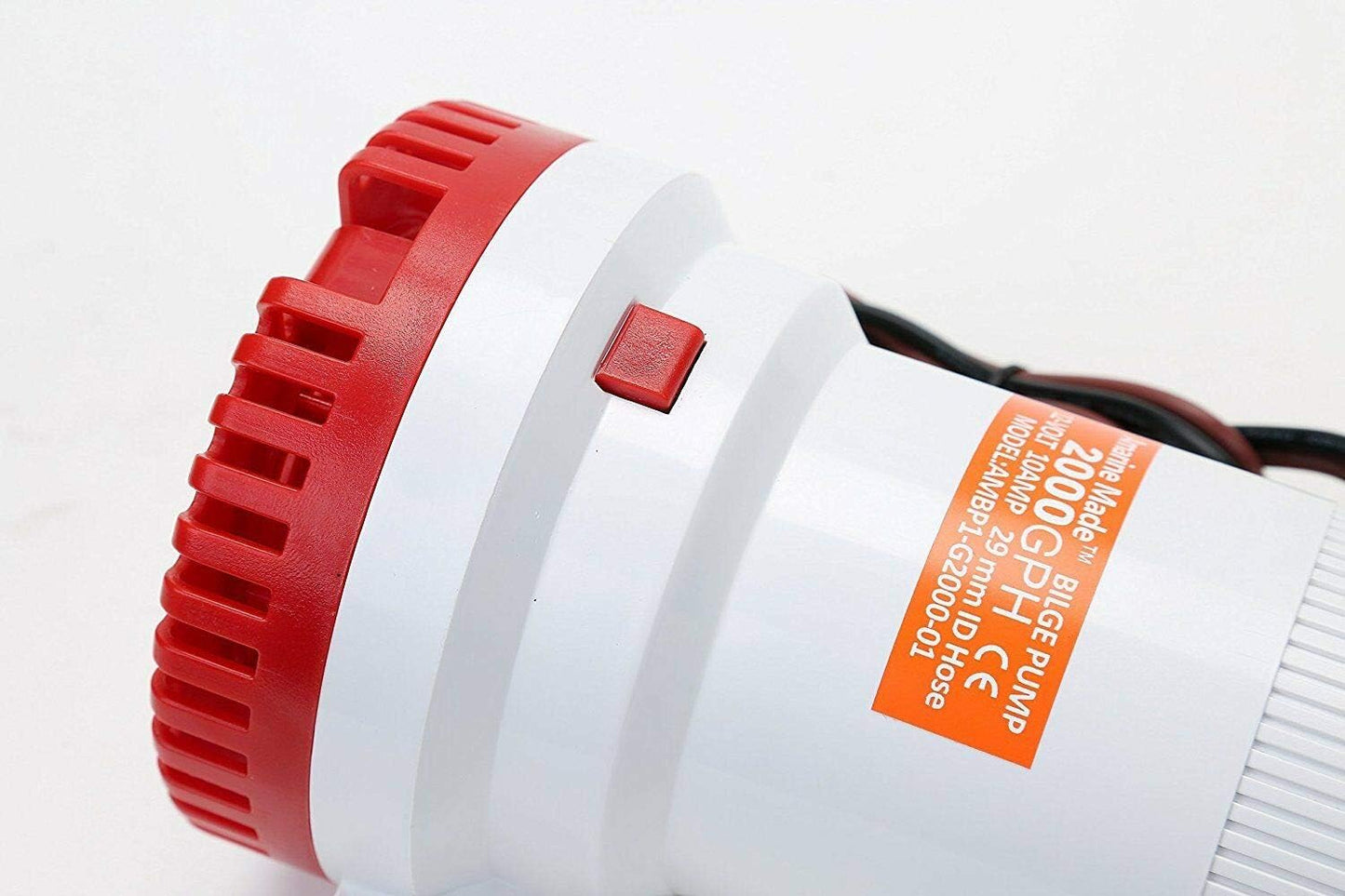 Amarine Made 2000 GPH Submersible Bilge Pump - 12V Electric Boat Plumbing | 1-1/8" Outlet, 8.5A