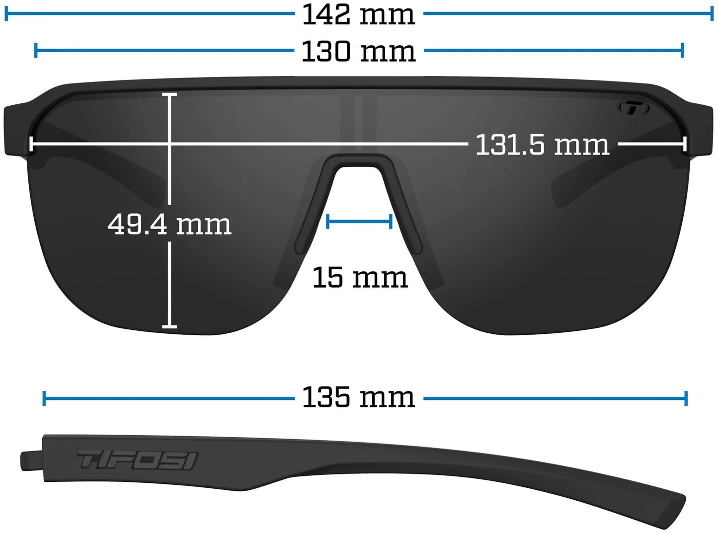 Tifosi Optics Sanctum SL Sunglasses (Midnight Vapor (Silver Mirror))