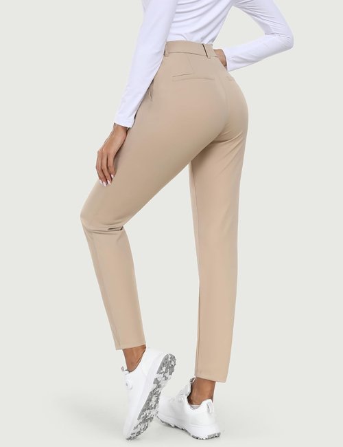 IUGA Stretchy Work Pants - 7/8 Ankle Golf Pants for Women | Business Casual & Travel-Friendly with Pockets