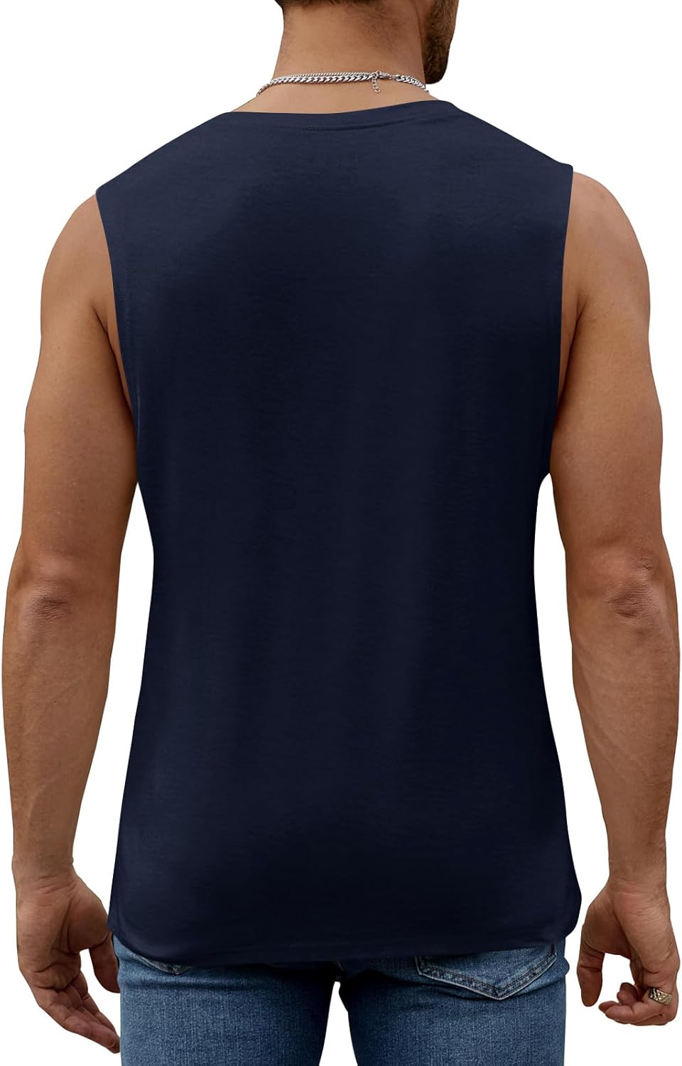Skiennix Men's Gym Sleeveless Workout Tank Top - Casual Muscle Cut-Off Shirt