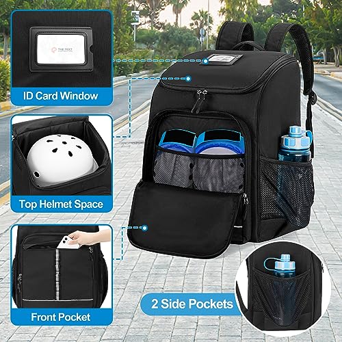 Skate Backpack for Shoes Up to US Men's Size 13 - Black