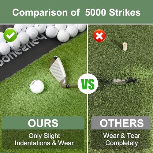 Integrated Golf Hitting Mat with Ball Tray - 5ft x 4ft | 1.02in Thick