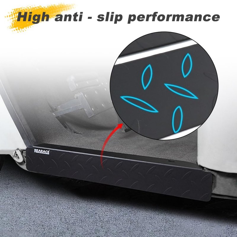 REARACE Rocker Panels Side Diamond Plate Cover Fit for EZGO TXT Golf Cart 1994-2013