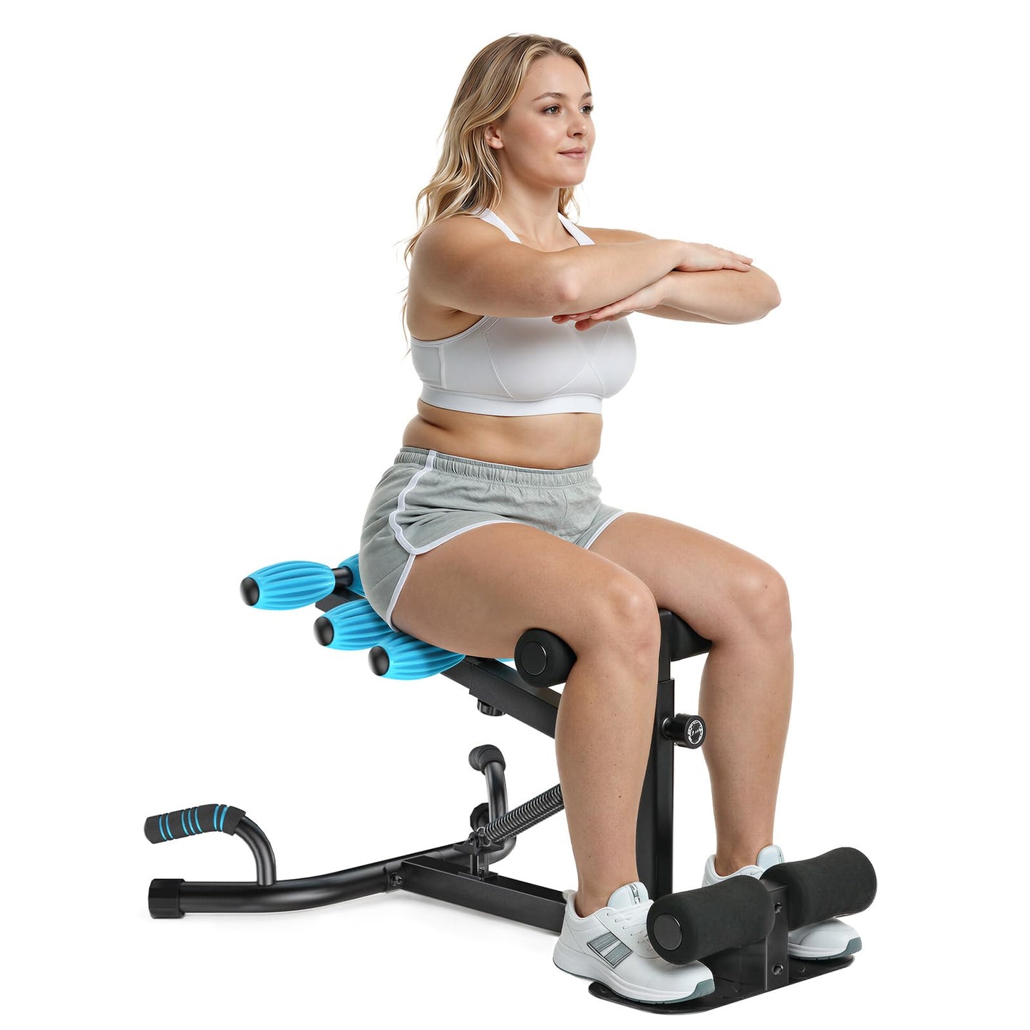MERACH Upgrade Deep Squat Machine for Overweight, Dual Spring Assist& 350LB Weight Capacity, Glute Trainer Machine, Easy Setup & Leg Home Workout Machine