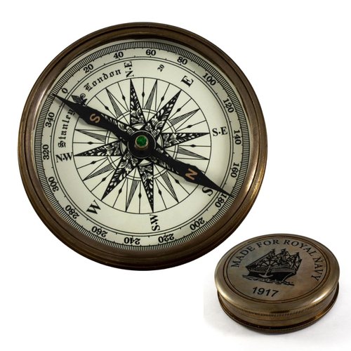 Brass Compass, Robert Frost Poem, Hiking Survival Navigation Tool, Decorative Collectible Gift to Son from Mom, Dad, Son Compass Gifts for Wedding, Anniversary, Baptism,