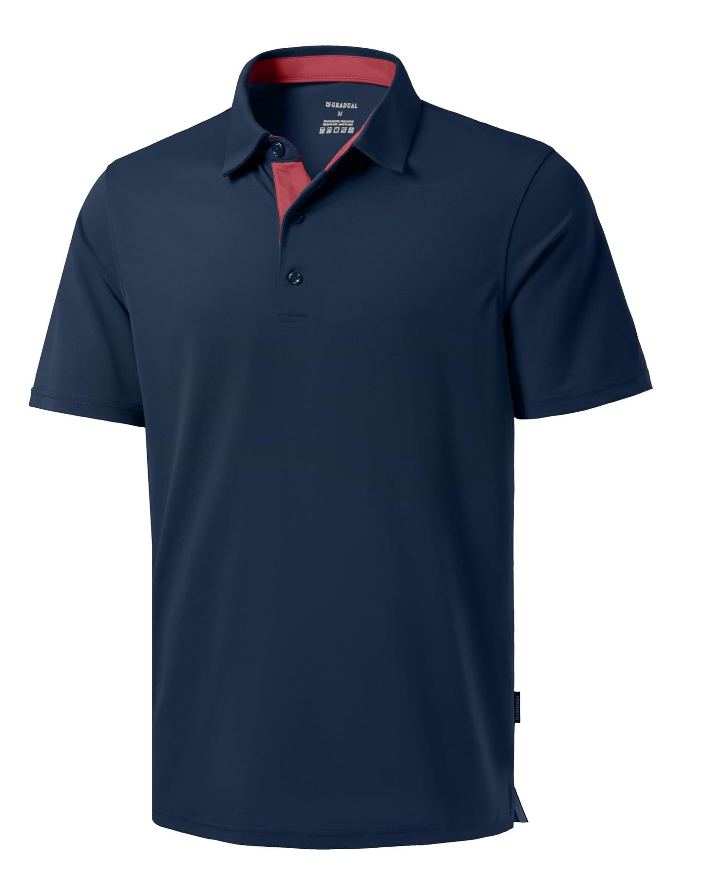 Men's Golf Shirts Dry Fit Moisture Wicking Performance Short Sleeve Collared Polo Shirts for Casual Athletic Business (Navy, 4XL)