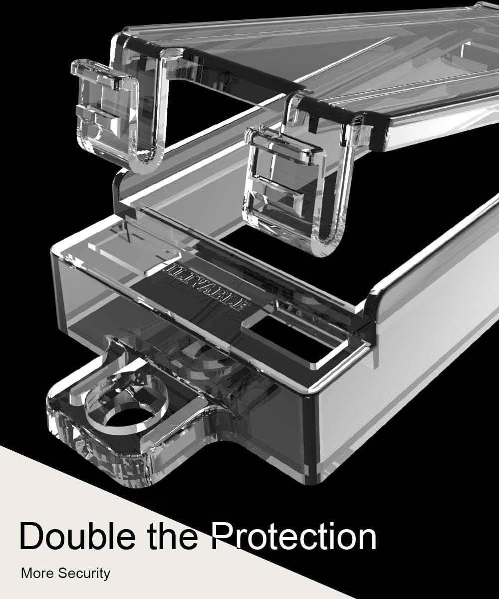 Light Switch Guard, ILIVABLE Child Proof Rocker Switch Plate Cover Prevents Kids or Accidental Turned On/Off Switch While Allowing Access (Clear, 4 Pack)