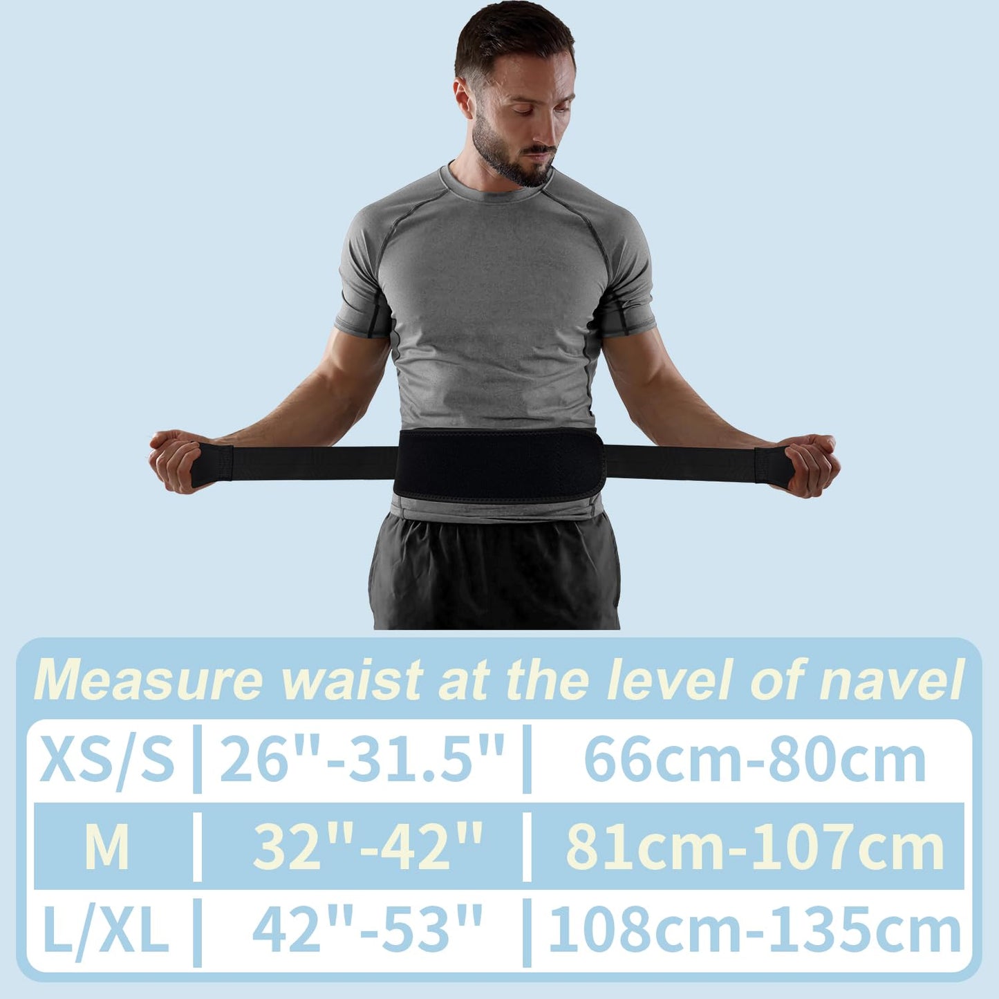 cybryeh Thin & Lightweight Back Brace for Lower Back Pain Relief – Slim, Breathable Back Support Brace for Sciatica, Herniated Disc – Adjustable Lumbar Support Belt for Men & Women, All Day Comfort