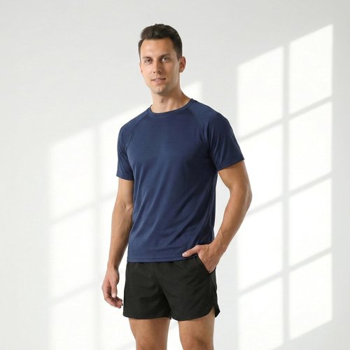 HYCOPROT Men's Quick-Dry Workout T-Shirts - Moisture-Wicking Short Sleeve Athletic Tee for Gym & Running