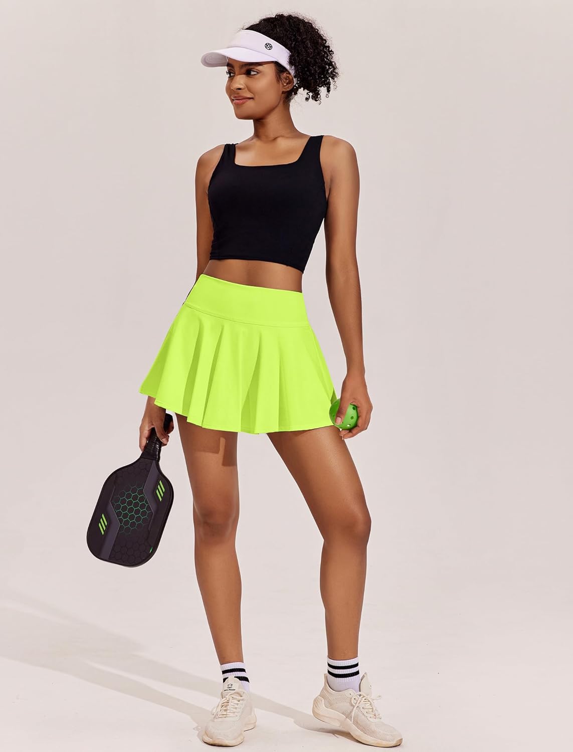 PINSPARK Women's Tennis Skirt - Pleated Athletic Skort with Pockets | High-Waisted Golf Skirt for Workouts