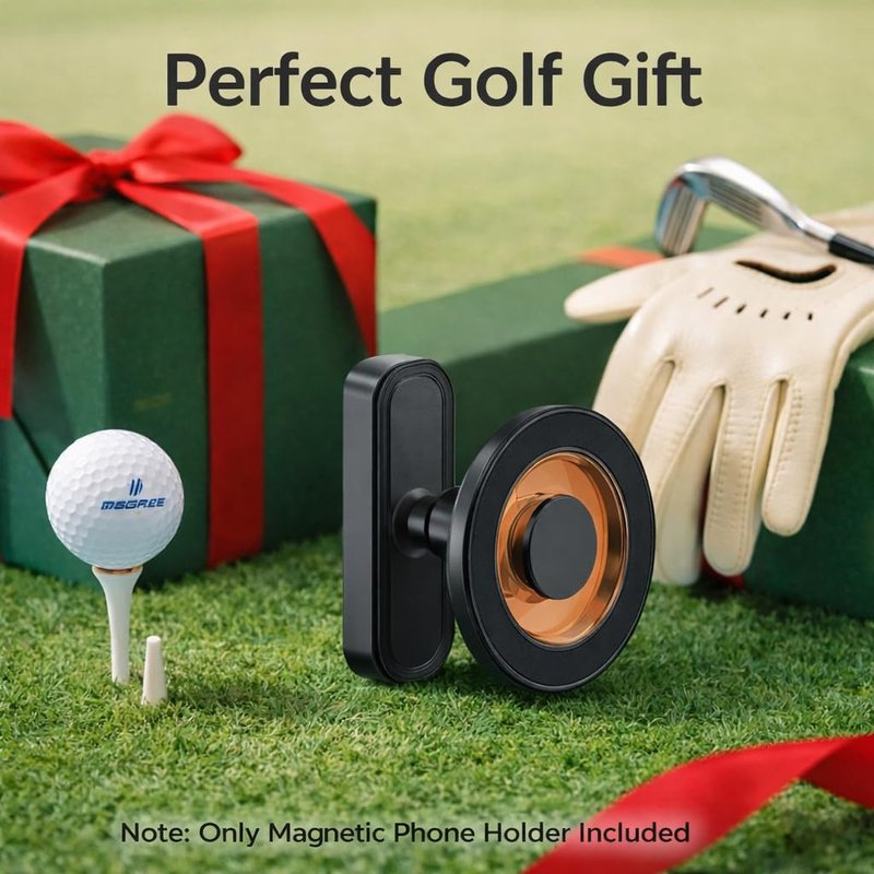 meexzoom Magnetic Phone Holder for Golf Cart, 360° Rotation Phone Mount with Strong Magnet, Compatible with MagSafe iPhone 12-17 & Android, Fit for EZGO Yamaha Golf Accessory, for Golfer