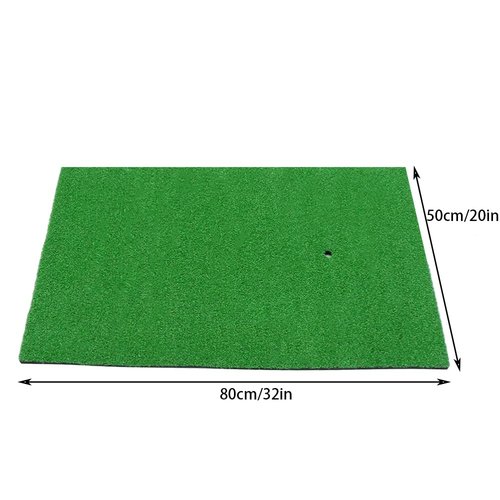 Golf Hitting Mat -32×20 inch Artificial Turf SBR Foam Bottom with Rubber Tee for Swing Practice which is an Indoor Outdoor Chipping mat
