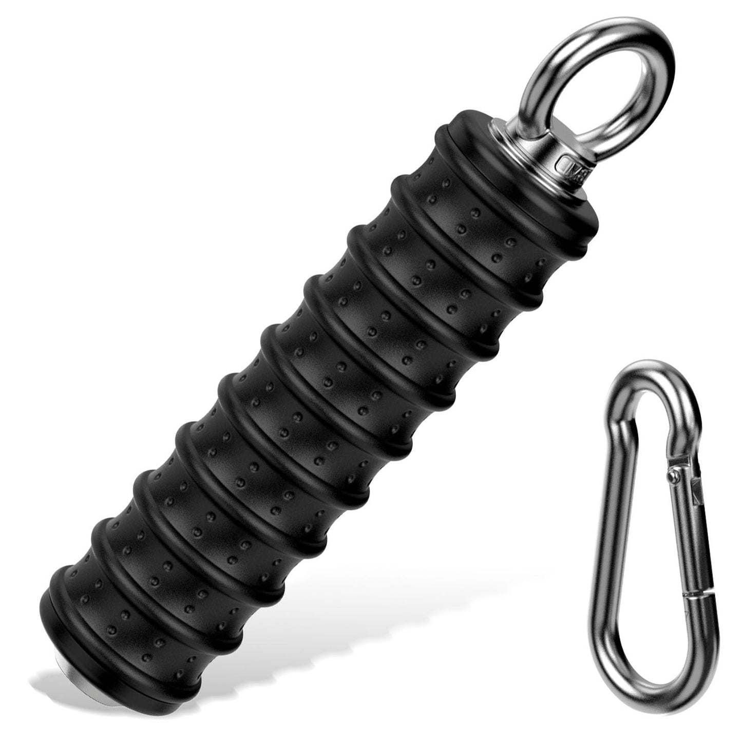 Anobeyi LAT Pulldown Grip Cable Machine Attachment, Triceps Exercise Handle Gym Fitness Single Grip Cable Rope Accessory, Pull Down Bars Pulley Attachment for Gym Machines (Black-1pc(Single Handle))
