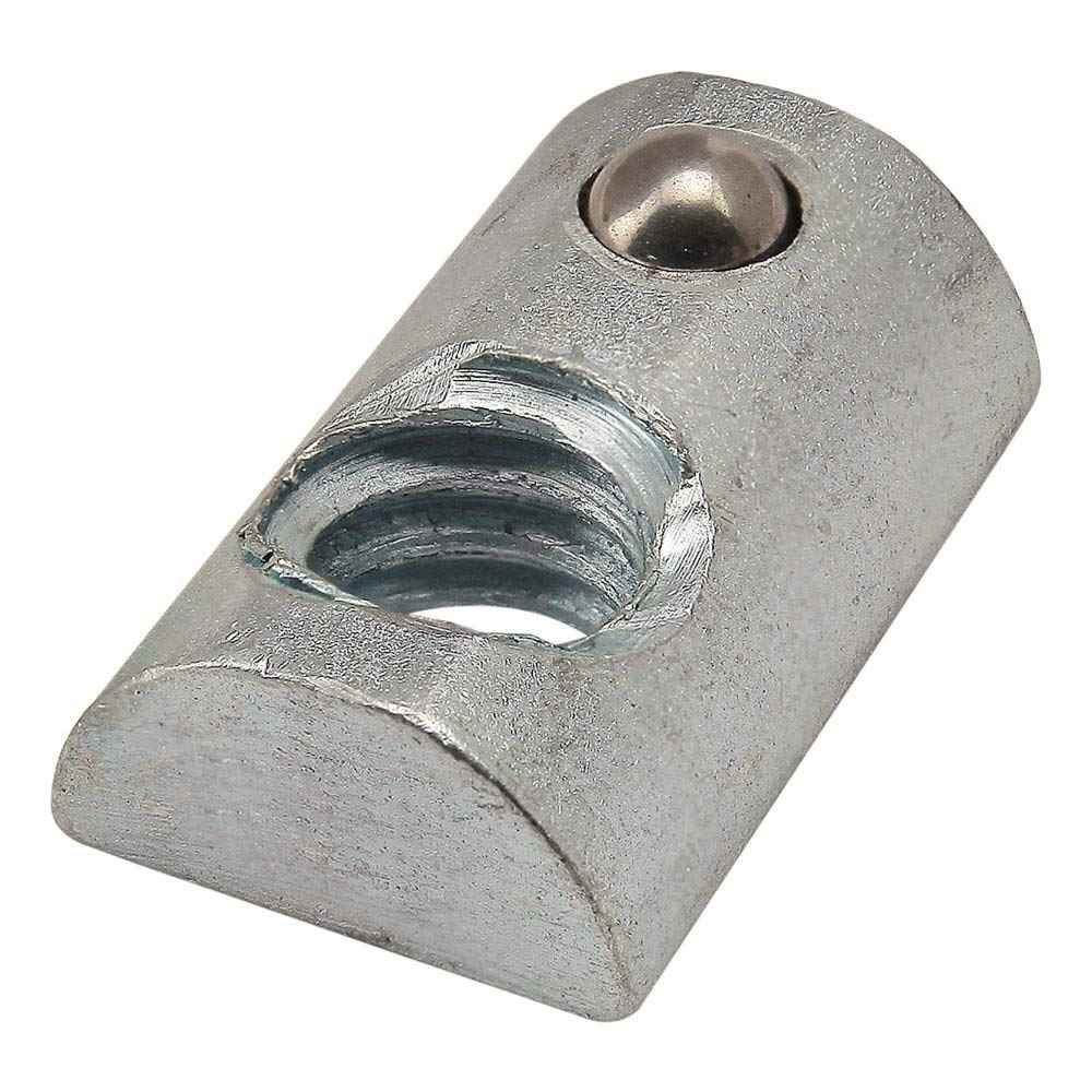 8020, 3923, 10 Series 1/4-20 Steel Roll in T-Nut with Ball Spring - T Slot Accessories for Aluminum Extrusion - 80/20 Hardware Nuts (25)