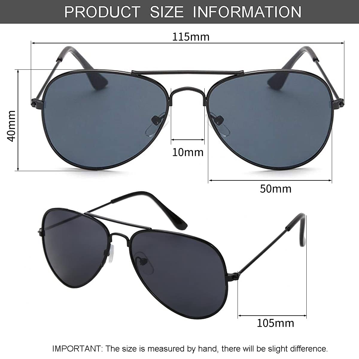 Wodison Classic Kids Sunglasses for Boys Girls Children sunglasses Reflective Metal Frame Black Frame Black Lens