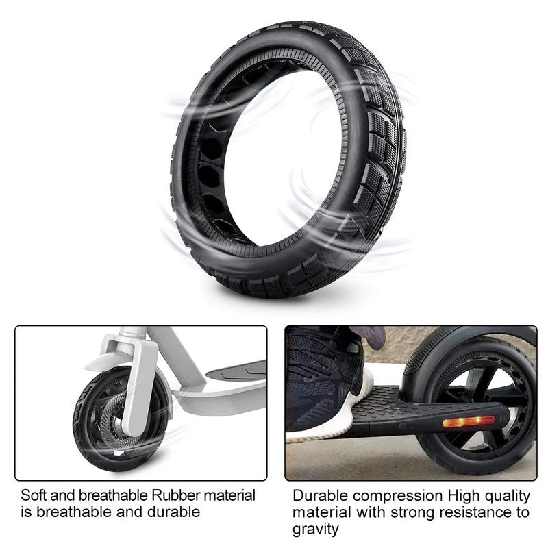 FOXNSK 8.5 Inch Solid Tire Tyre for Mijia M365, Front/Rear Rubber Tire Wheel Replacement for Electric Scooter 8 1/2x2 Anti-slip (2 PCS)