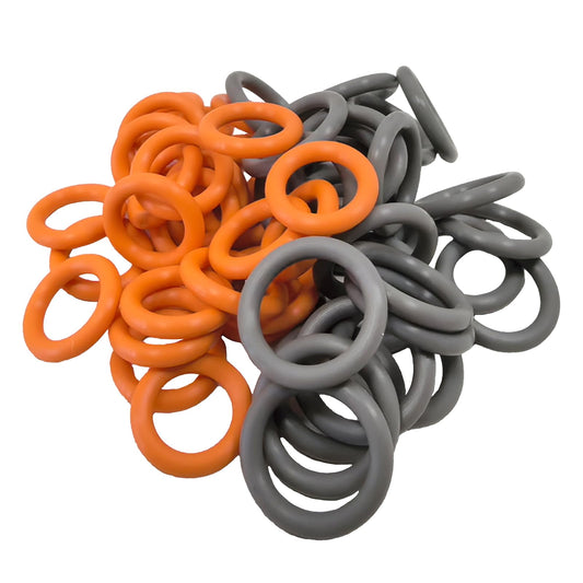 60-Pack Pressure Washer O-Rings Set - 30 Orange (1/4") & 30 Grey (3/8") Quick Connect Coupler Seals for M22 Fittings ,for Garden Hose, Nozzle, and Power Washer Accessories