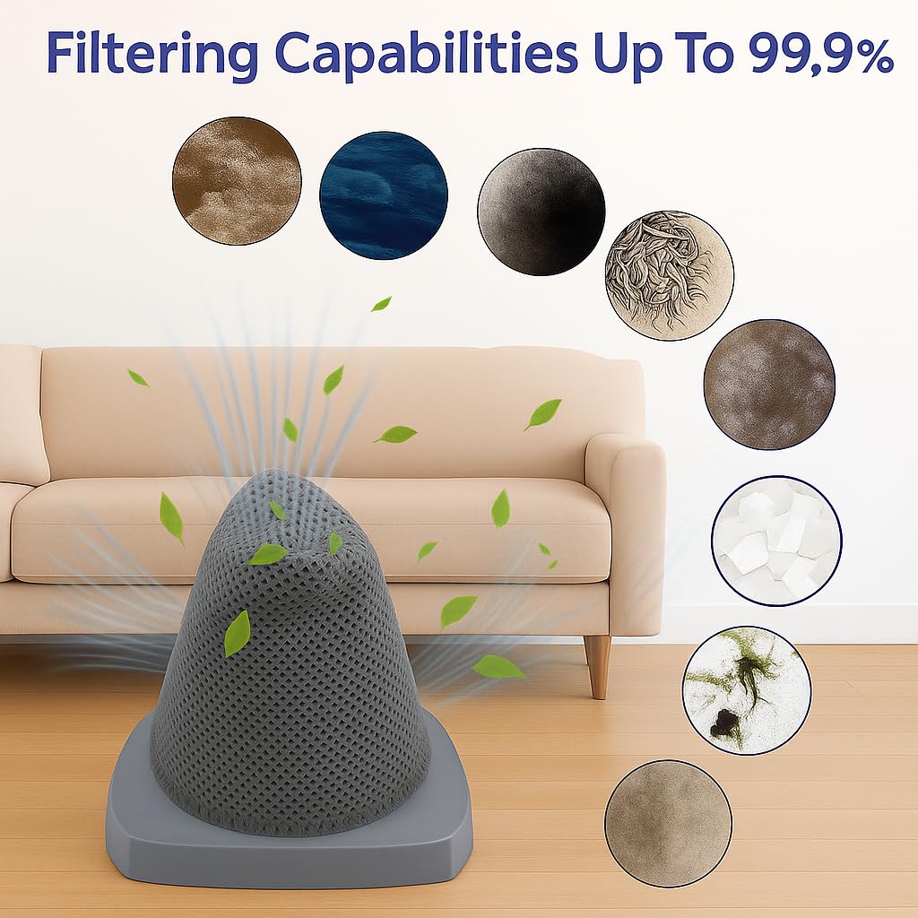 YUJINRU 4 PCS Replacement Filters Compatible with Eureka NES215A/ NES210/ NES212/ NES215 Blaze Stick Vacuum Cleaner, Fits Model N0101 N0102 Series,2 Pack Vacuum Filters & 2 Pack Pre-Motor Filters