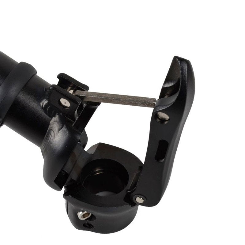 S SENQI Folding Bike Stem Quick-Release Right Fold Aluminum Alloy Adjustable Stem Without Teeth BSZ002 25.4×28.6×460mm(Black)