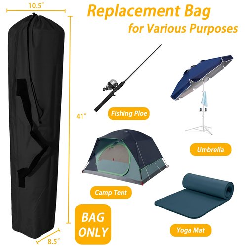 Bolosy Large Camping Chair Bag Replacement Bag, Replacement Carrying Bag for Camp Chairs, Lawn Chairs, Hammock, Yoga Mat, Tents, Tripods, 420D Oxford Fabric, 41"x10.5"x8.5"