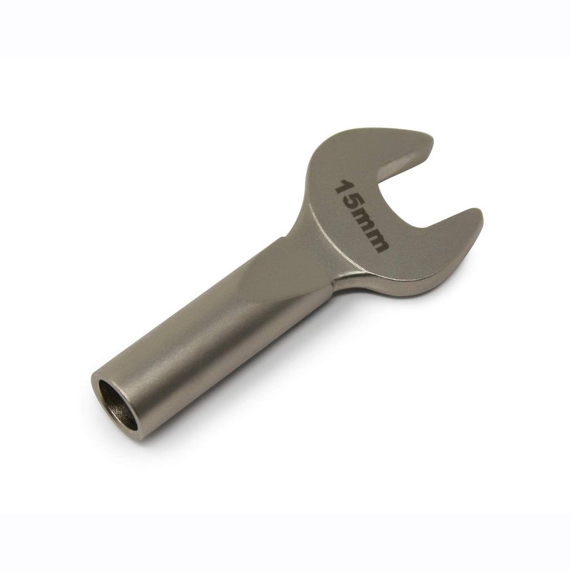 Prestacycle 15mm Wrench Specialty Bit – Converts Bits Tools into Compact 15mm Wrench – Ideal for Adjusting Threaded Hub Axles – Lightweight Multi-Function Bike Tool Accessory