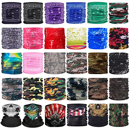 30 Colors Pattern Neck Gaiters Face Masks for Men Women Running Cycling Fishing
