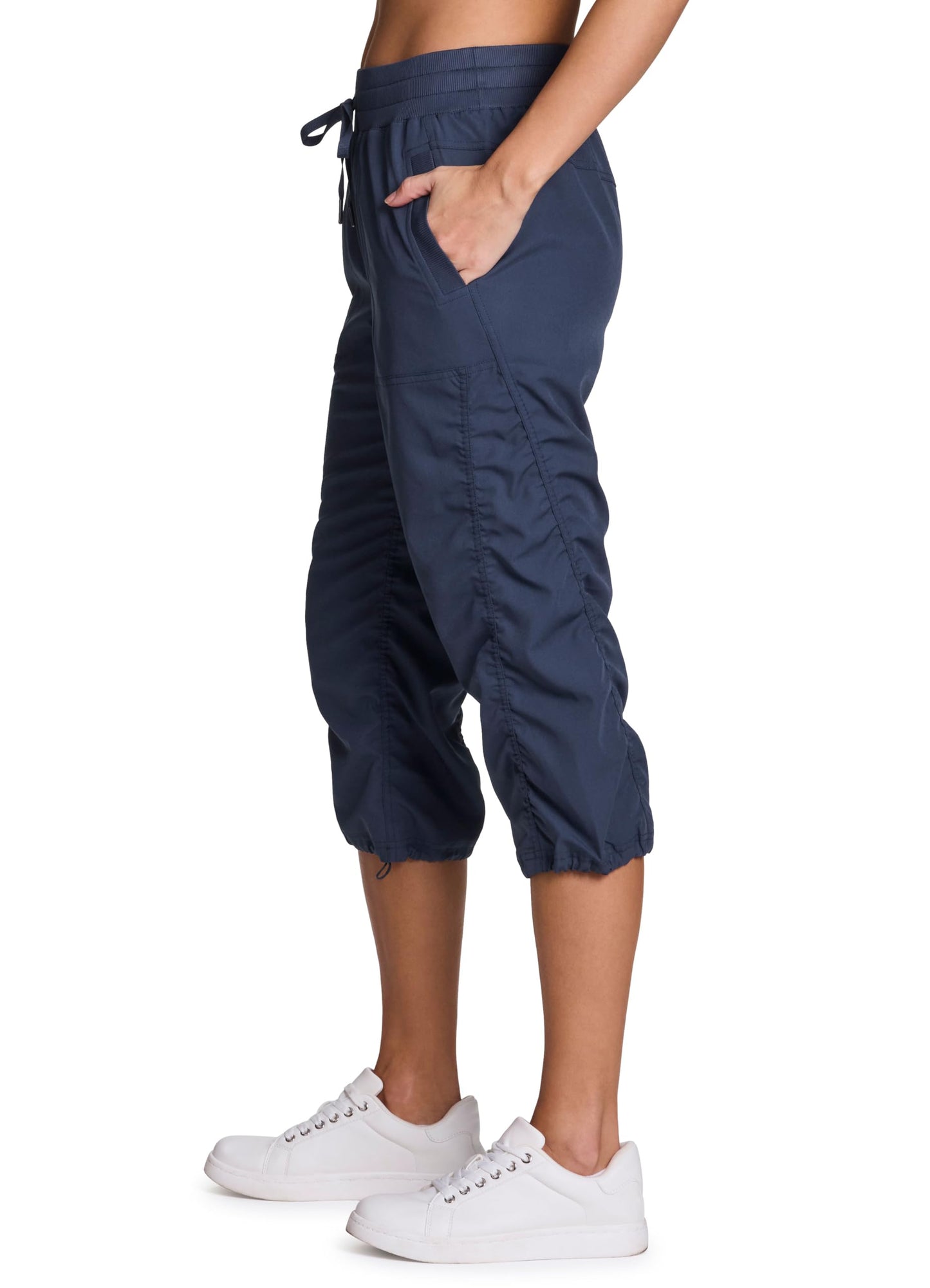 RBX Active Capri Pants for Women Joggers Stretch Lightweight Women’s Casual Pant Vintage Navy XL