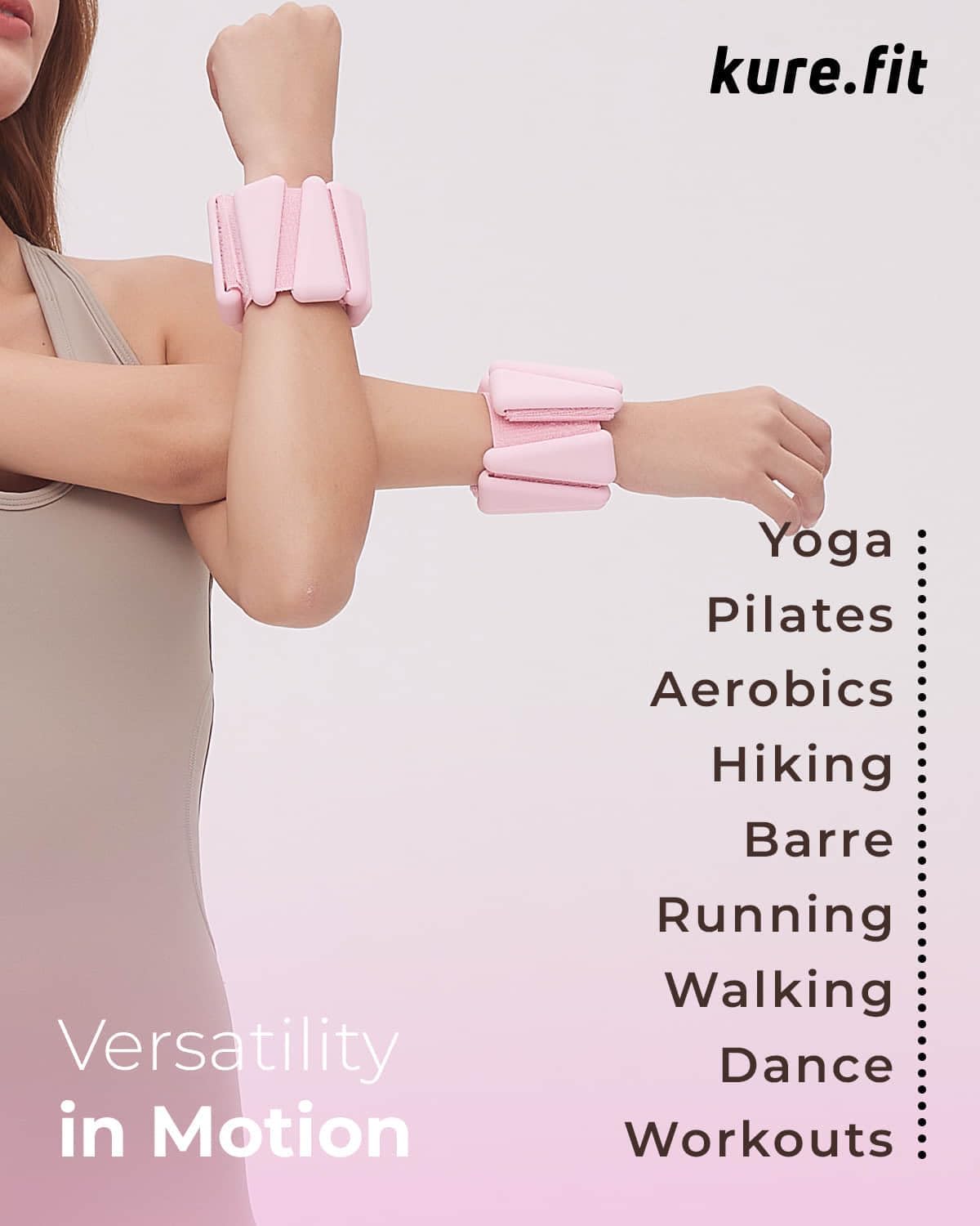 Pilates Weight - Women's Wrist & Ankle Weights Set | 1LB/2LB Adjustable Bangles