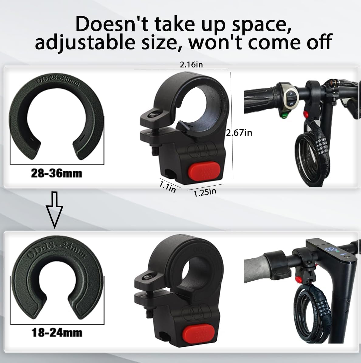 Xiaomi E-Scooter Lock - 4 Ft Long Bike Combination Cable Lock | Anti-Theft 4-Digit Security System