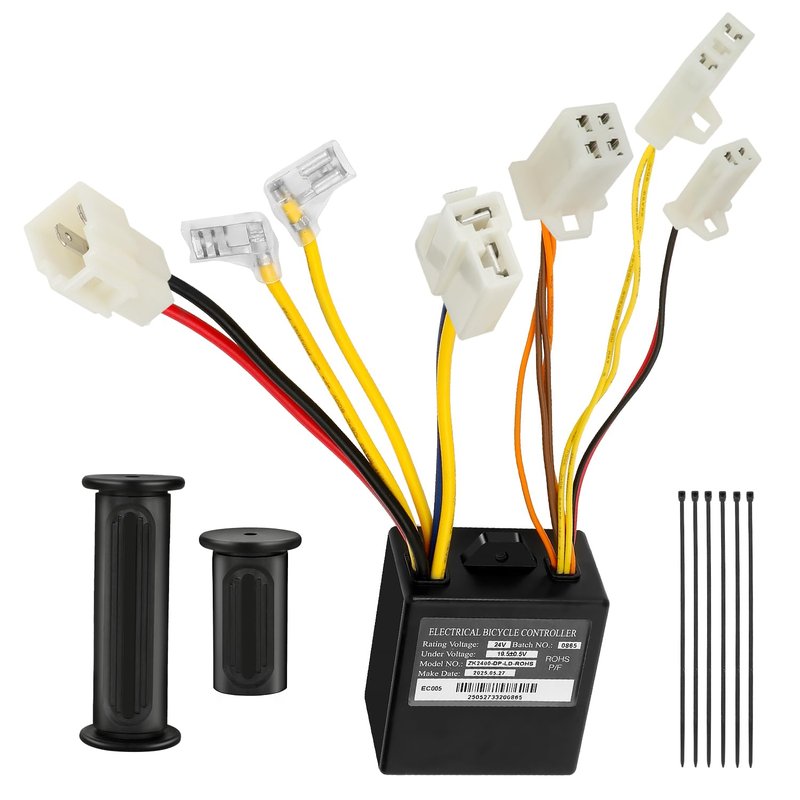 XIKOBY E100 Controller Replacement for Razor E100 E125 (V10+) E175 (V18+) Electric Scooter, Control Module and Handlebar Grips for E150 Part ZK2400-DP-LD-ROHS ZK2400-DP-FS-ROHS