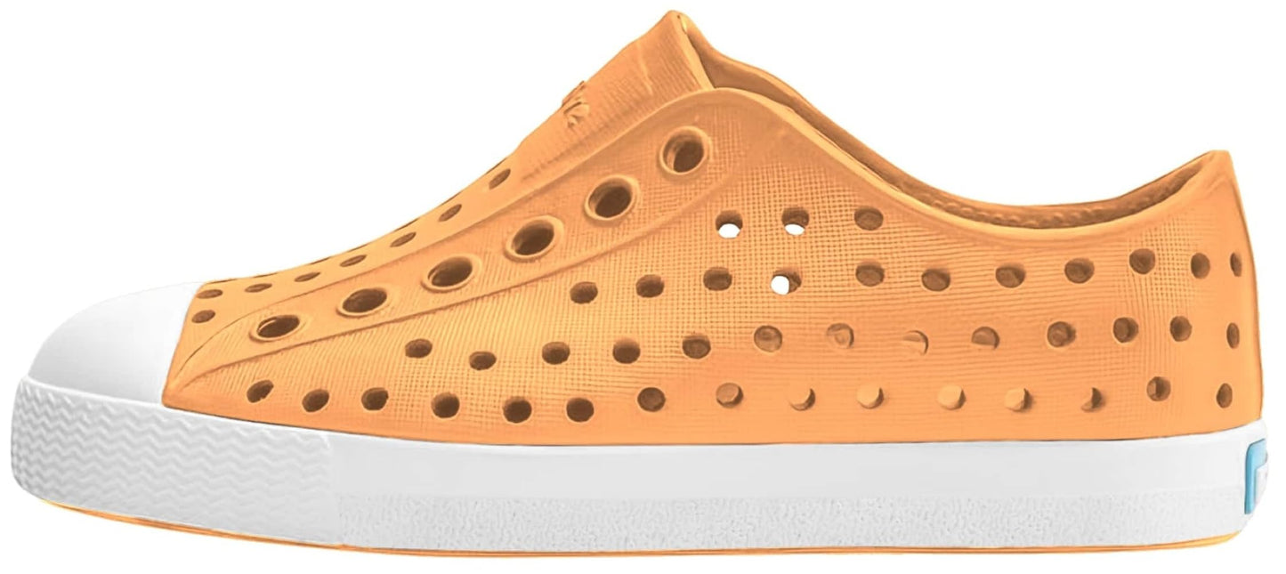 Native Shoes Unisex-Kids Jefferson Sneakers, Papaya Orange/Shell White, 1 Little Kid