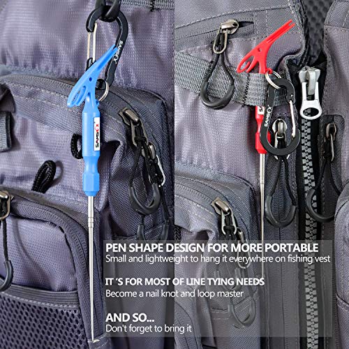 3-in-1 Fishing Hook Remover, Knot Tying Tool & Loop Tyer - Black Handle