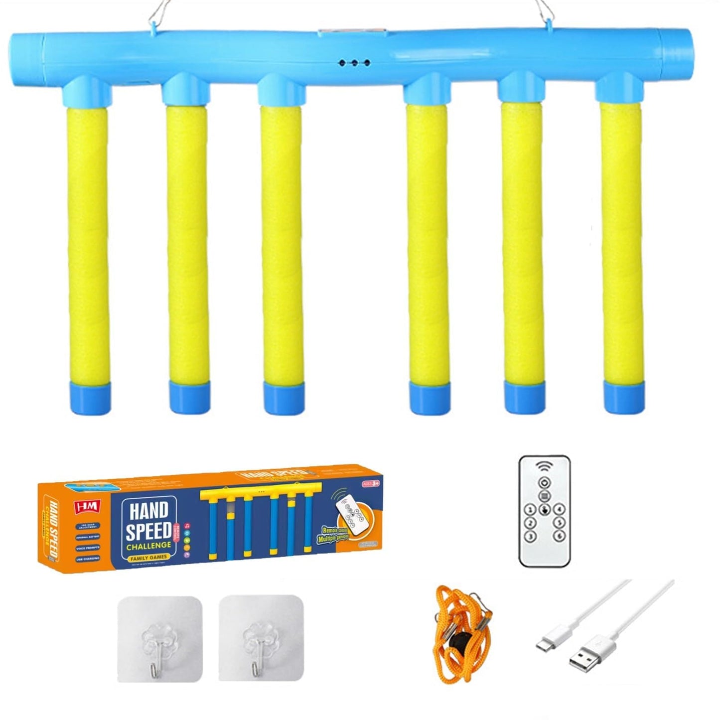 rafonie Reflex Drop Sticks Challenge Game, Upgraded Dual Player Hand-Eye Coordination Training Toy, 3 Speed Modes Reaction Speed Catching Falling Sticks Game for Kids Adults Family Party