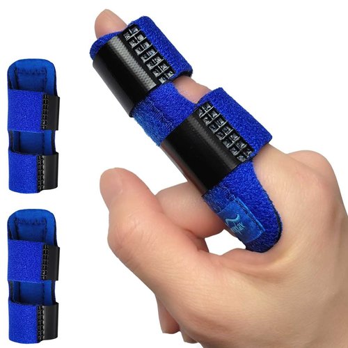Chiroplax Trigger Finger Splints Wraps Support Brace Broken Sprained Finger Protector Straightener Arthritis Injury Relief (2 Pack)
