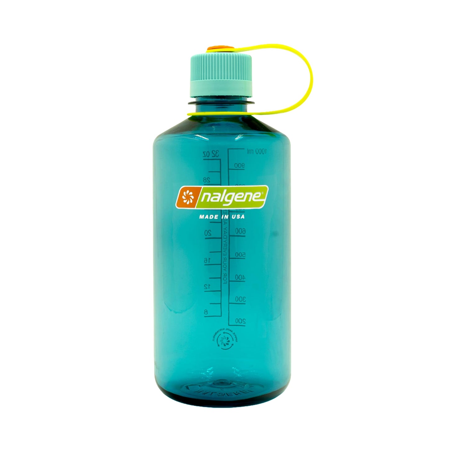 Nalgene 32 oz Narrow Mouth Water Bottle | BPA-Free, Durable & Leak Proof, Lightweight Bottle for Hiking, Gym & Travel, Cerulean