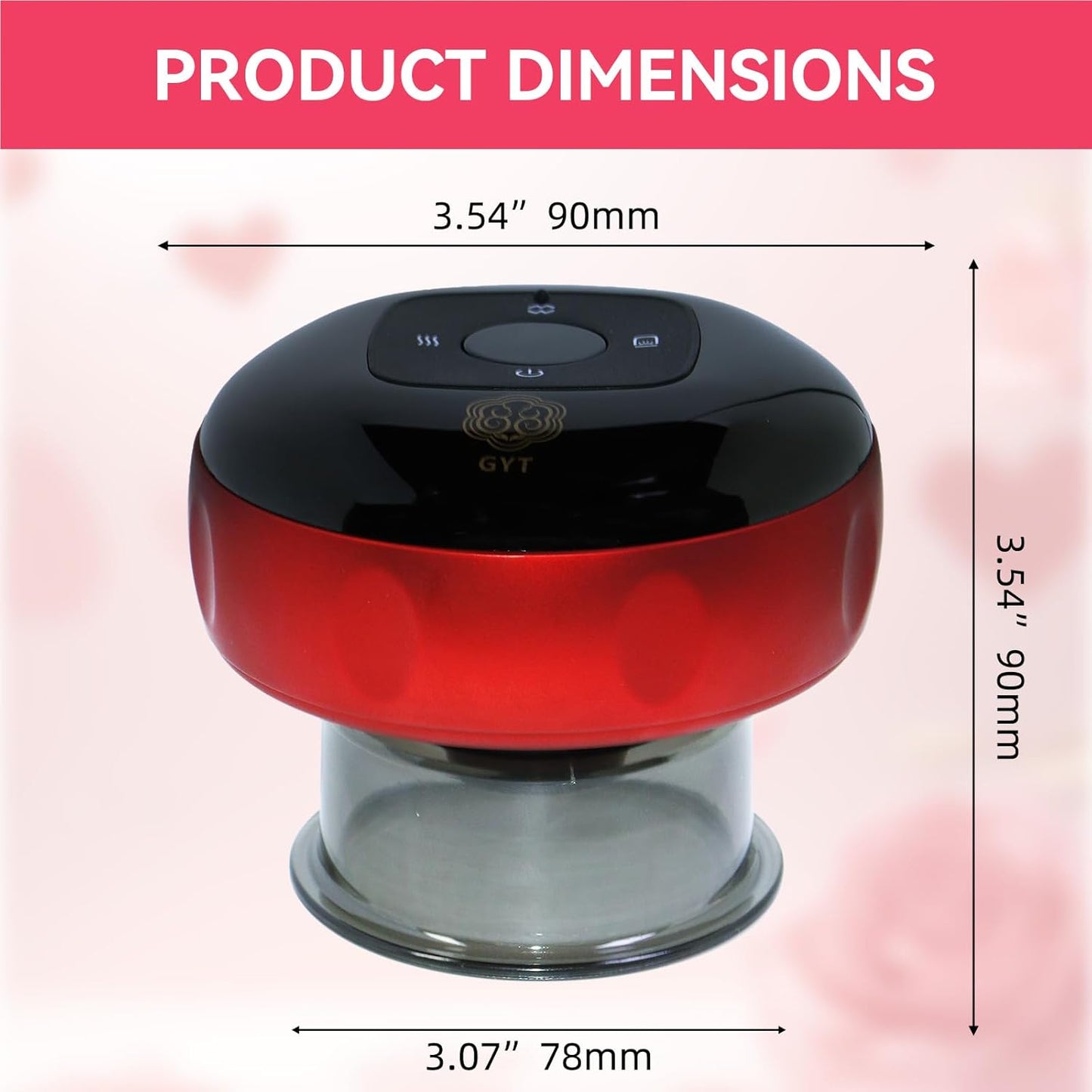 Skiennix 6-in-1 Cupping Set - Electric Cupping Therapy Massager with Red Light & Heat | Portable Pain Relief Device