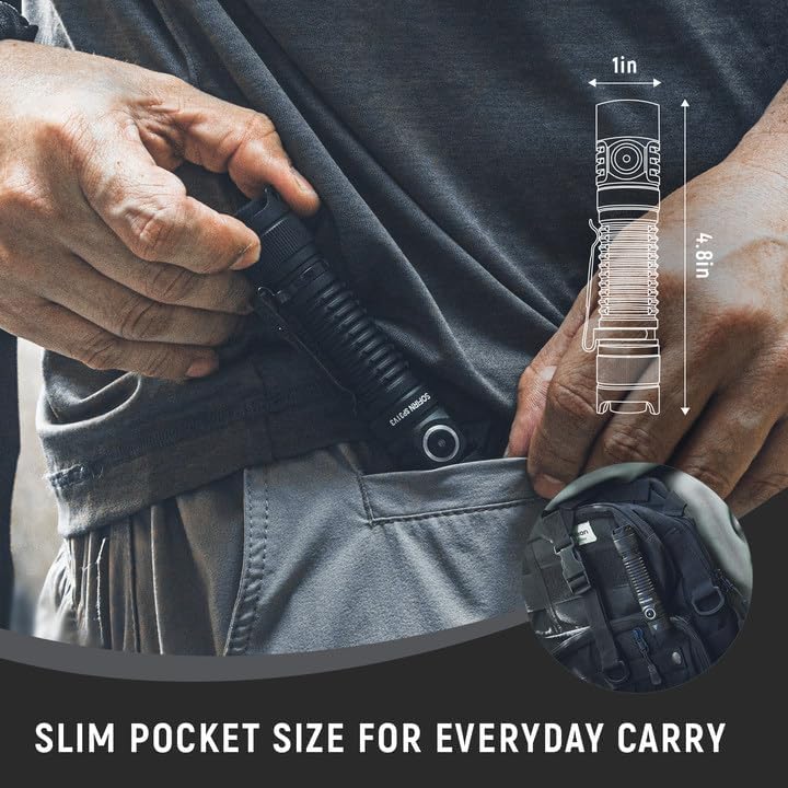 2000 Lumen Rechargeable Tactical Flashlight - Sofirn SP31 V3.0, IP68 Waterproof, EDC & Emergency Ready