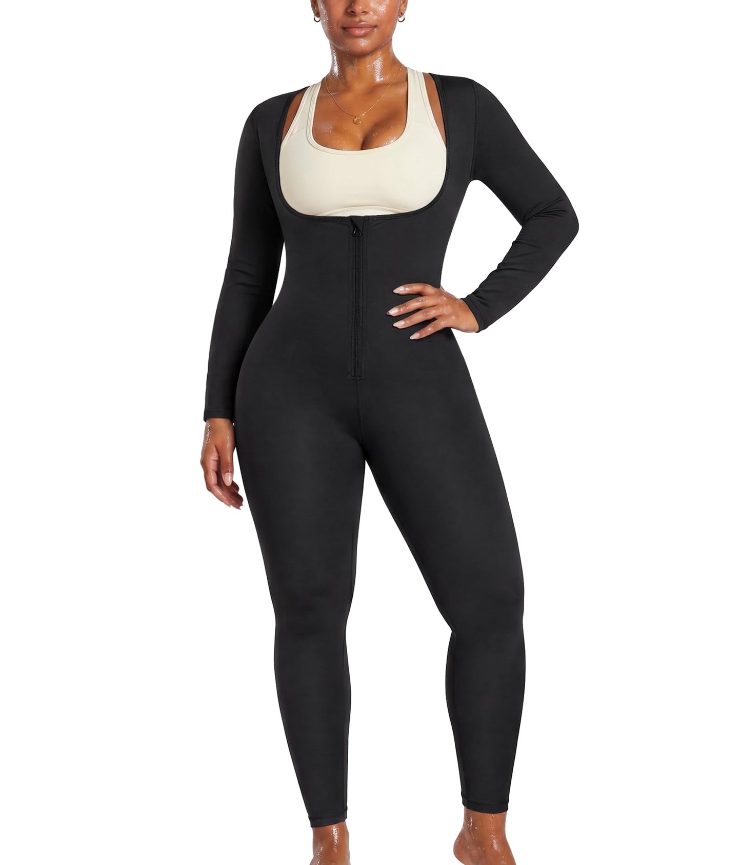 Junlan Full Body Sauna Suit for Women Waist Trainers for Women Belly Fat