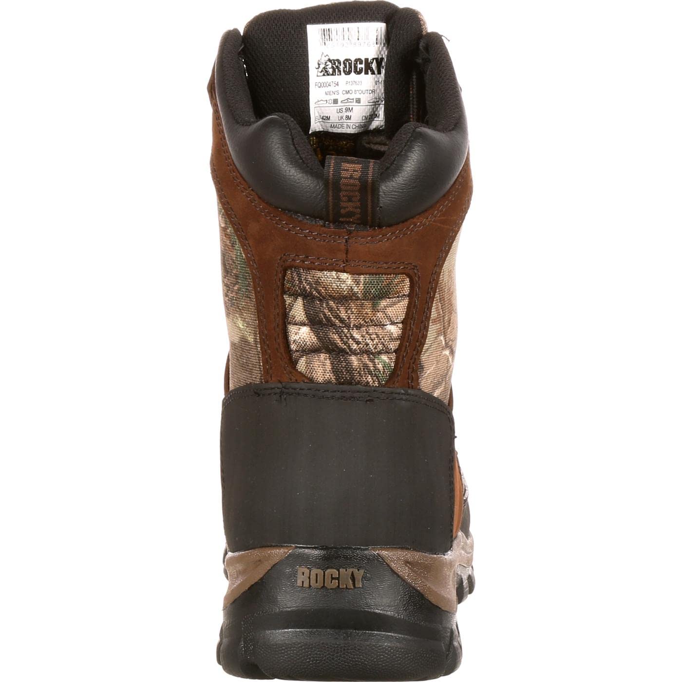 ROCKY Core Waterproof 400G Insulated Outdoor Boot, Brown Realtree Ap, Size 10(WI)