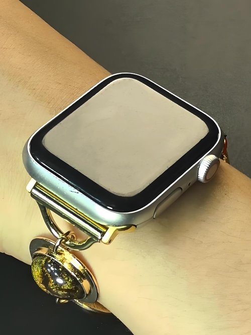 FTWIND Compatible for Fitbit Versa 3/4 Sense 2 Bracelet Band Women, Golden heart-shaped buckle, Stylish Toggle Clasp Link Replacement Bands, Stone-Inlaid Jewelry Wristband, Cupid's arrow, Chain Strap