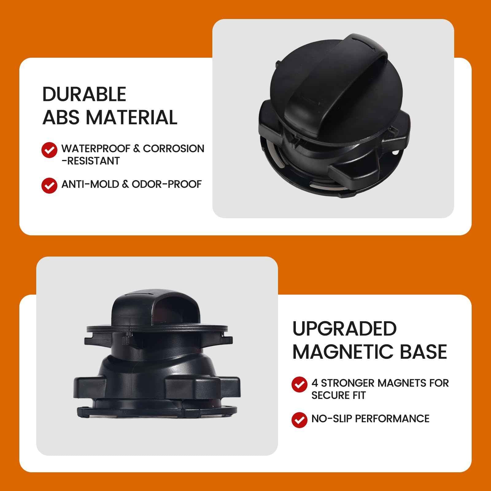 Garbage Disposal Magnetic Stopper 75257 for ISE Cover Control & Pro Cover Control Disposer, Replaces 75052/74094/74052/74275, ABS Black