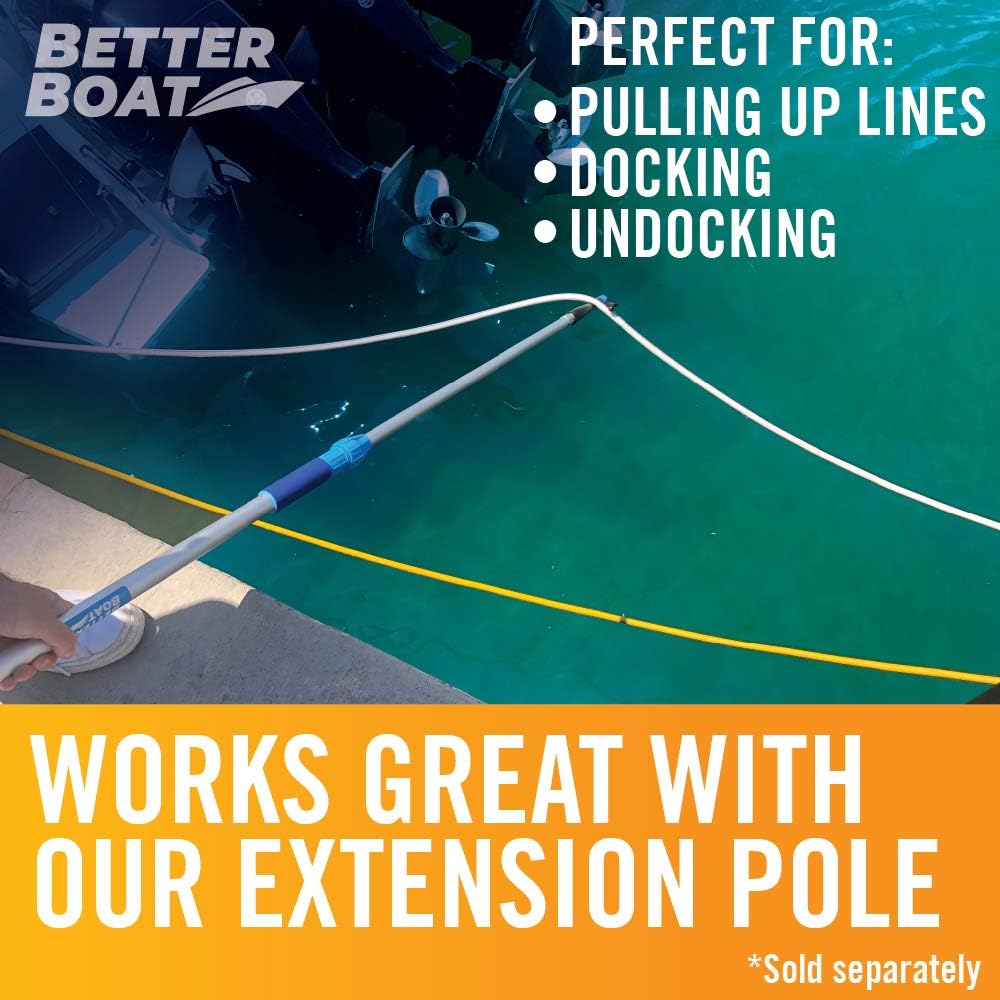 Telescoping Boat Hook Pole - Durable Docking Stick with 3/4" Thread Screw End | Marine Boating Accessory